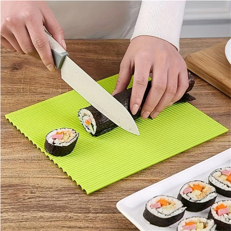 Sushi Making Kit - Herbruikbare siliconen sushiroller met bamboe patroon,