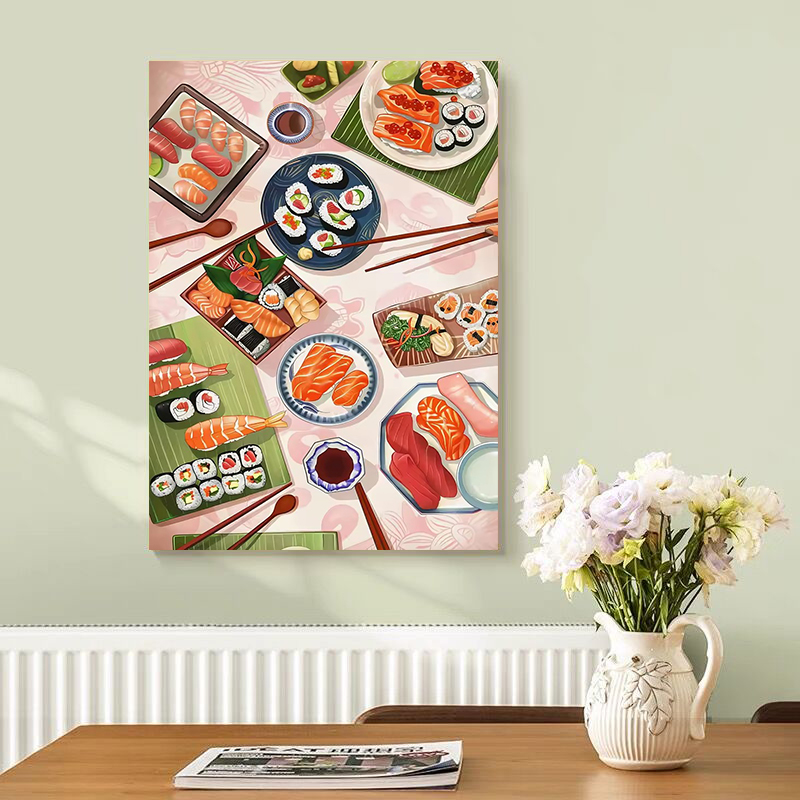 Japanese Restaurant Lifestyle - Sushi Zalm Poster Prints Keuken Japans