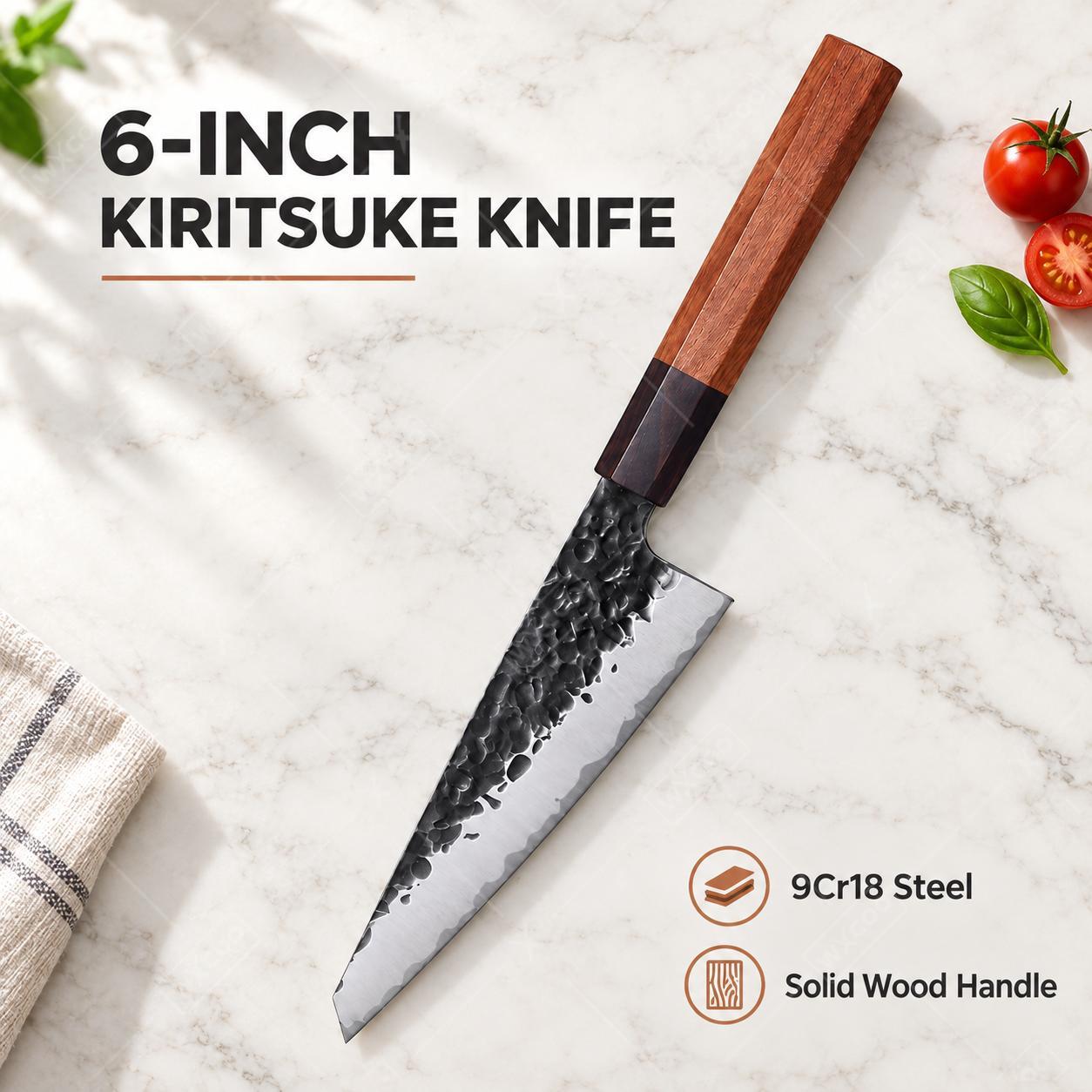 Japanese Knife - WXCOO handgesmede Japanse Bunka-koksmessen, 15 cm