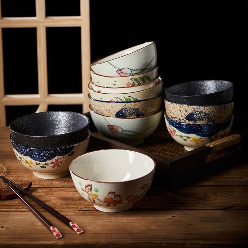 Japanese Pottery - 5 inch Japanse stijl keramische rijstkom