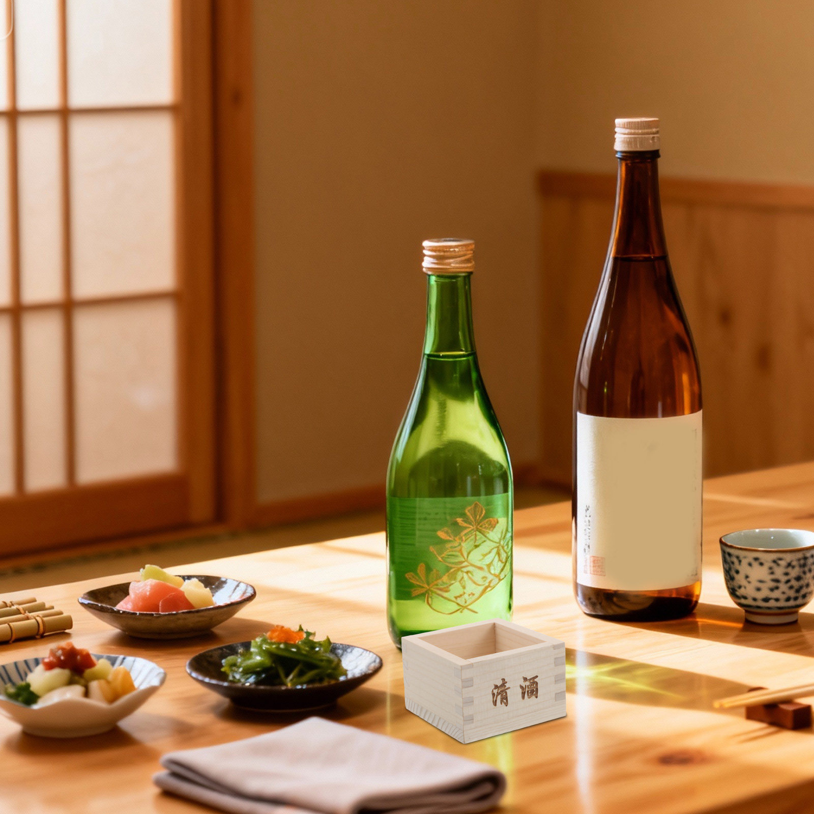 2 stuks houten sake-doosjes, t - Japanese Restaurant Lifestyle recensie en prijs